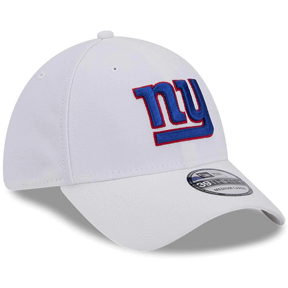 Men's New Era White York Giants Main 39THIRTY Flex Hat