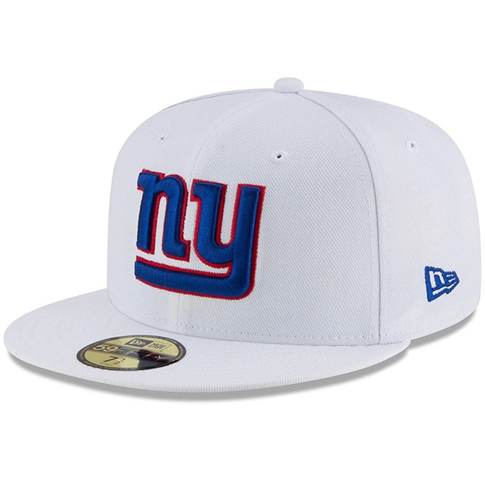 Men's New Era White York Giants Omaha 59FIFTY Fitted Hat