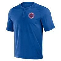 T-shirt Henley délavé Royal New York Giants NFL x Darius Rucker pour homme de la collection Fanatics