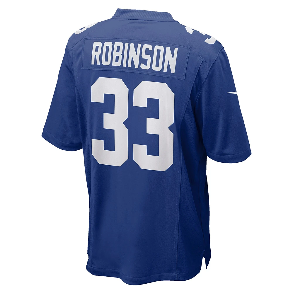 Maillot de joueur match Nike Aaron Robinson Royal New York Giants pour homme