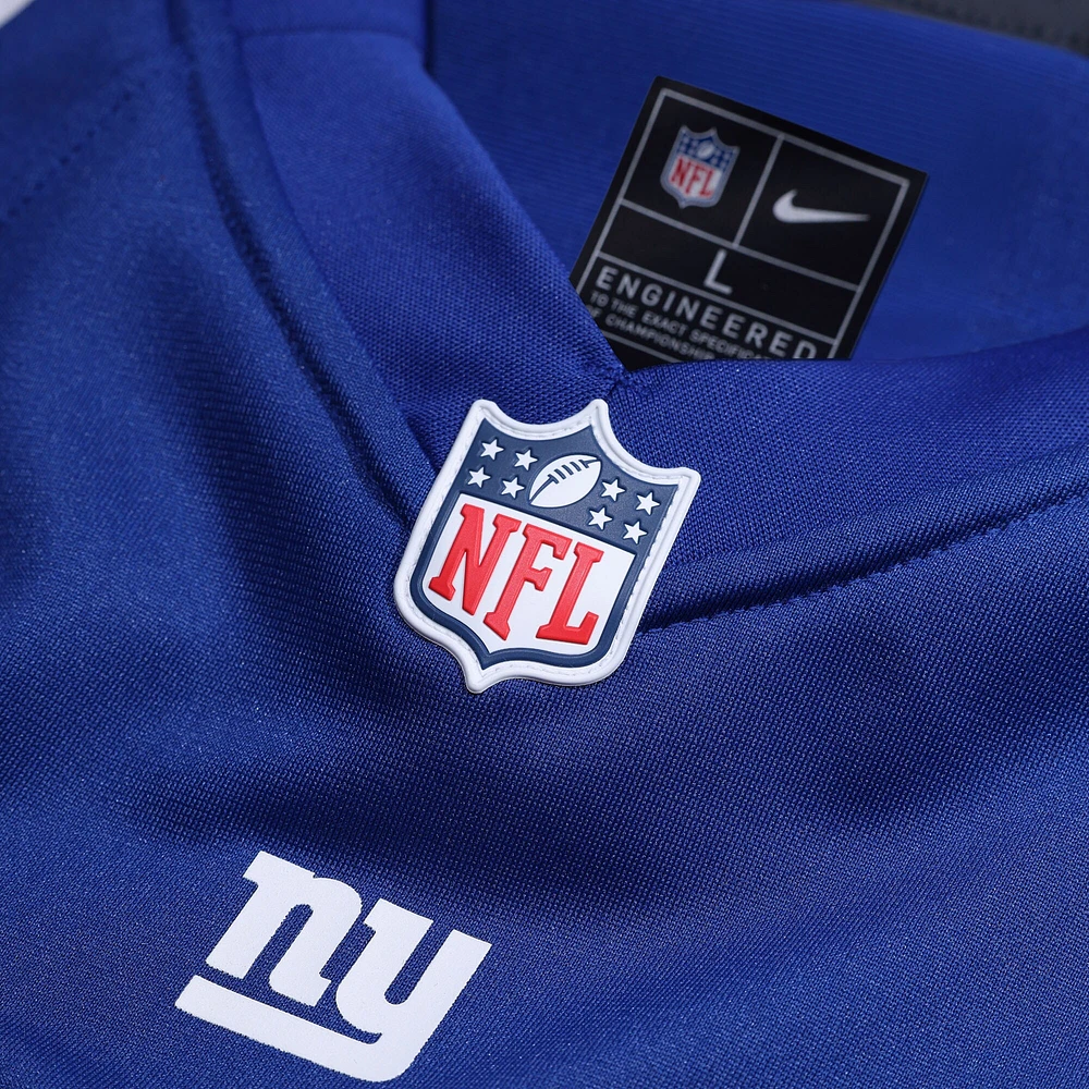 Maillot de joueur match Nike Aaron Robinson Royal New York Giants pour homme