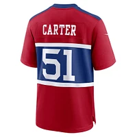 Men's Nike Abdul Carter Red New York Giants First Round Pick Alternate Game Jersey