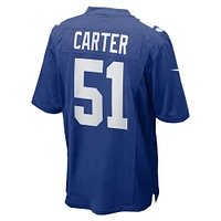 Men's Nike Abdul Carter Royal New York Giants 2025 NFL Draft First Round Pick Game Jersey