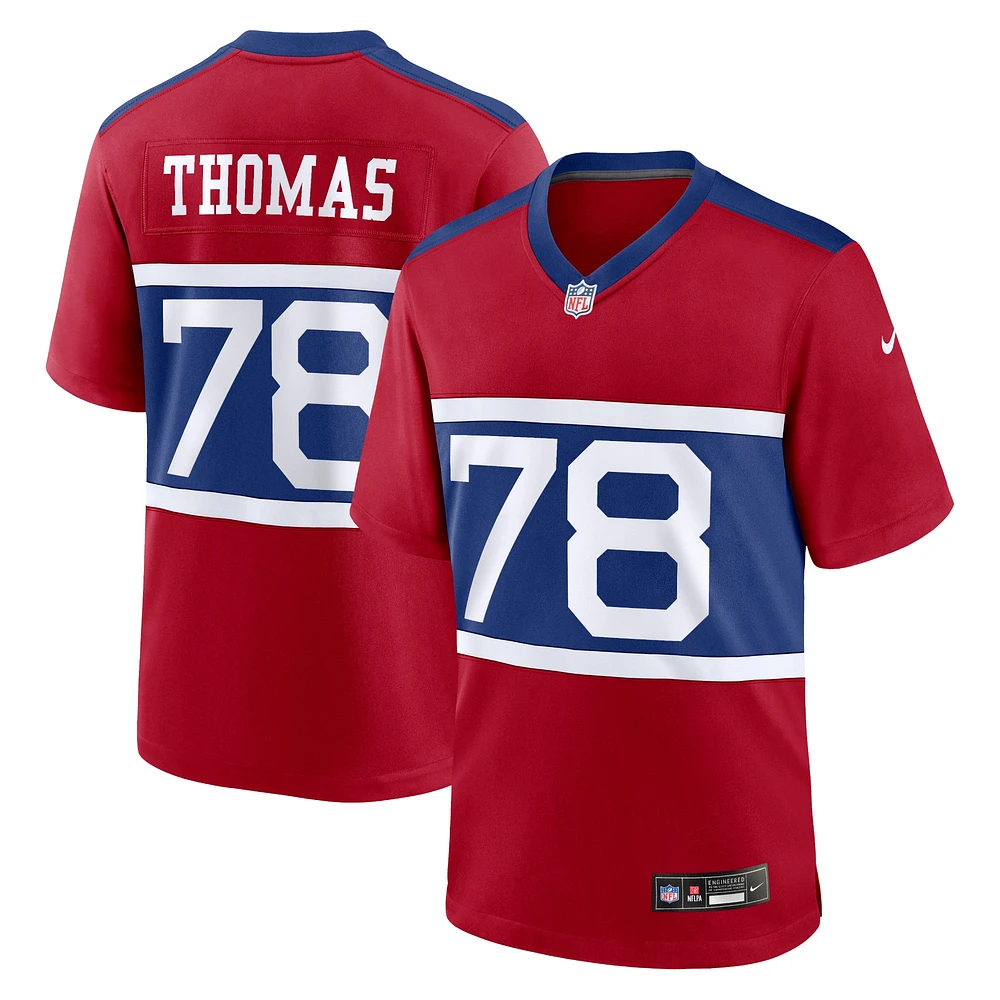 Men's Nike Andrew Thomas Century Red New York Giants Alternate Player Game Jersey