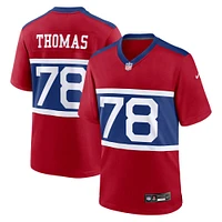 Maillot de match joueur alternatif des New York Giants Nike Andrew Thomas Century rouge pour homme