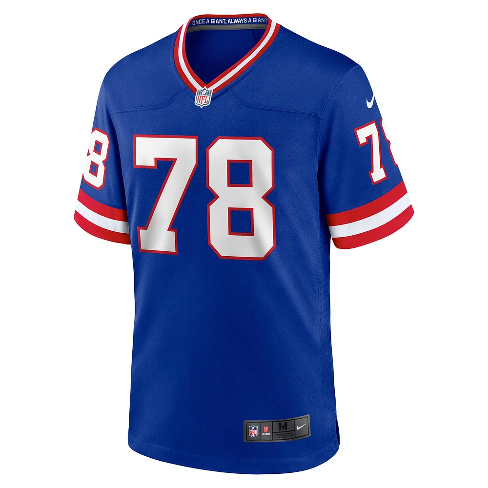 Maillot Nike Andrew Thomas Royal pour homme des New York Giants, match alternatif