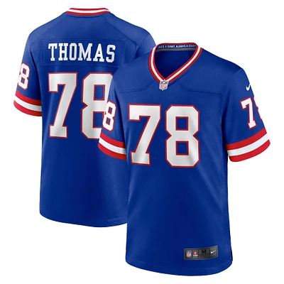 Maillot Nike Andrew Thomas Royal pour homme des New York Giants, match alternatif