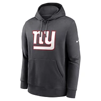 Sweat à capuche Nike Anthracite New York Giants Club Logo pour homme