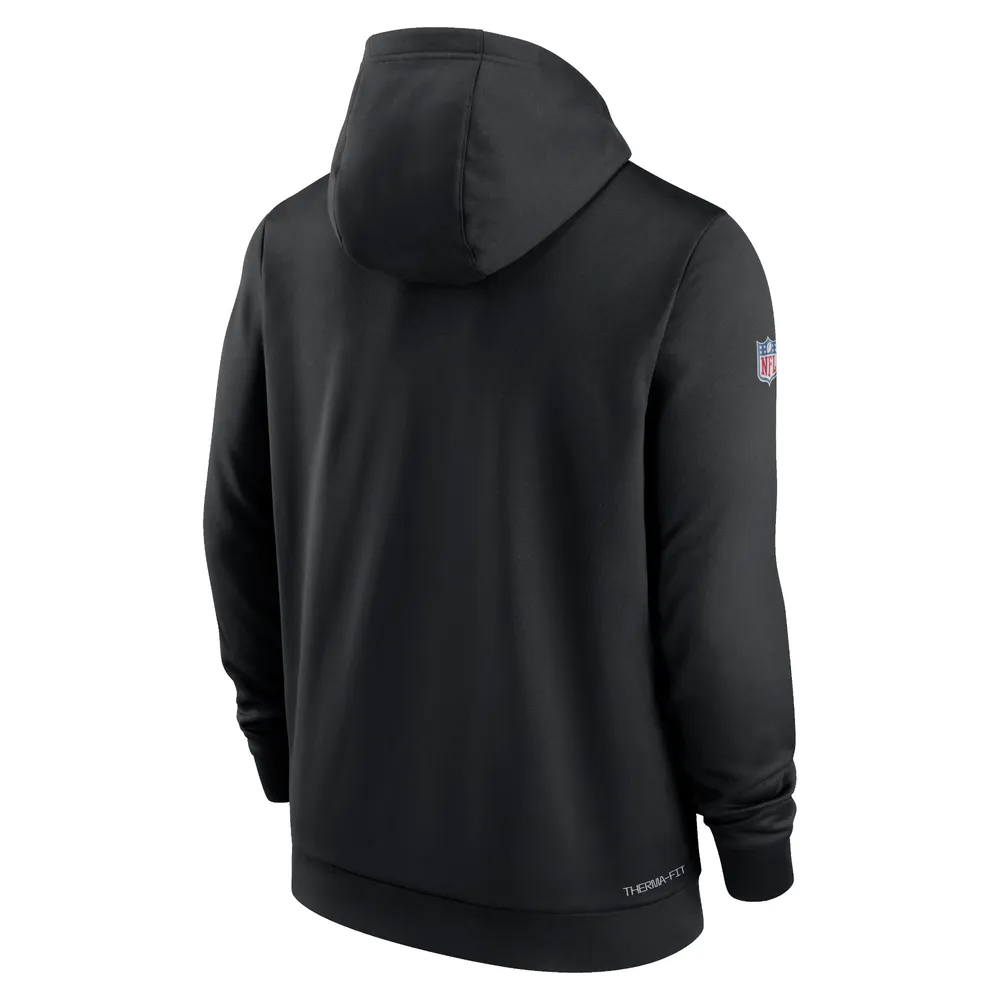 Chandail à capuchon Therma Performance pour homme Nike New York Giants 2022 Crucial Catch - Noir