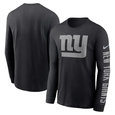 Men's Nike Navy New York Giants Wordmark Logo Tri-Blend T-Shirt Size: Small