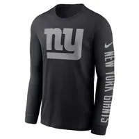 Men's Nike Black New York Giants RFLCTV Name and Logo T-Shirt