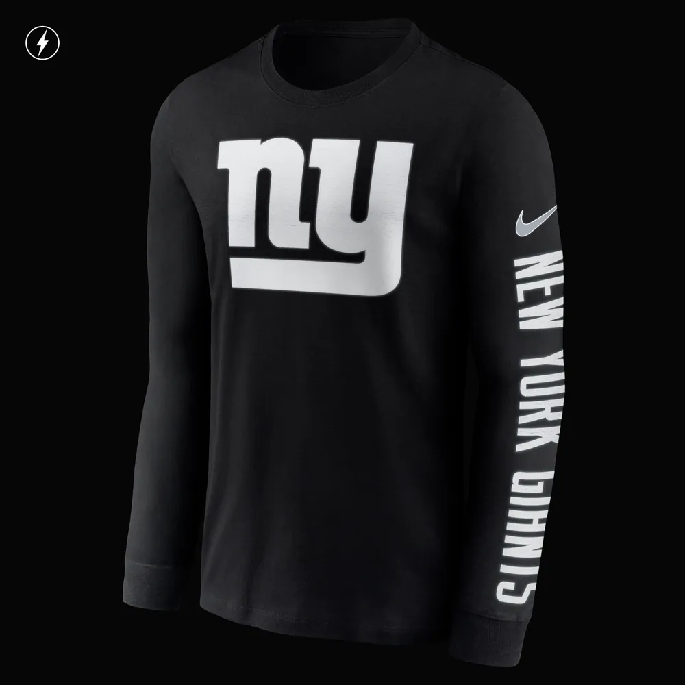 New York Giants Nike Reflective Long Sleeve T Shirt - Mens