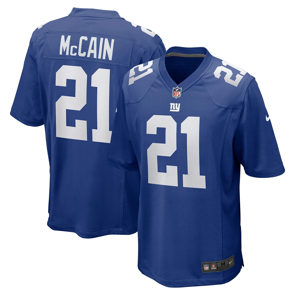 Maillot de joueur Nike Bobby McCain Royal New York Giants pour homme