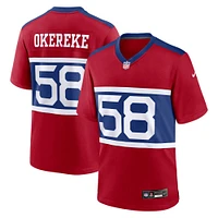 Men's Nike Bobby Okereke Century Red New York Giants Alternate Player Game Jersey