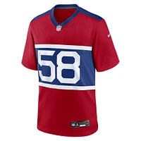 Maillot de match joueur alternatif des Giants New York Nike Bobby Okereke Century rouge pour homme