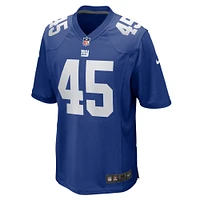 Men's Nike Boogie Basham  Royal New York Giants Game Jersey