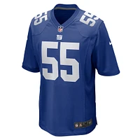 Men's Nike Boogie Basham  Royal New York Giants Team Game Jersey