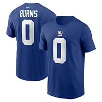 T-shirt Nike Brian Burns Royal New York Giants avec nom et numéro de joueur pour homme