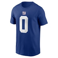 T-shirt Nike Brian Burns Royal New York Giants avec nom et numéro de joueur pour homme