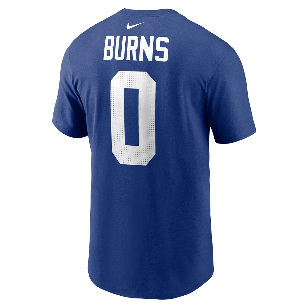 T-shirt Nike Brian Burns Royal New York Giants avec nom et numéro de joueur pour homme