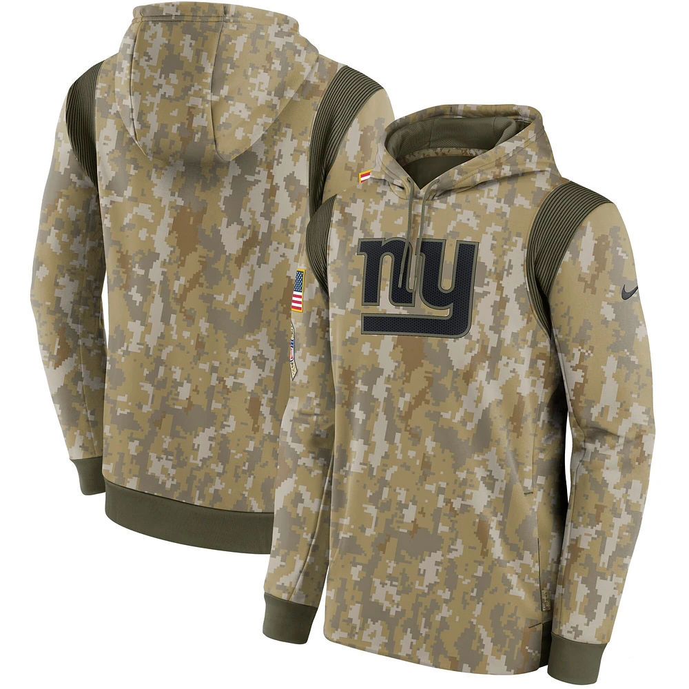 Nike Camo New York Giants 2021 Salute To Service pour homme - Therma Performance Pullover Hoodie