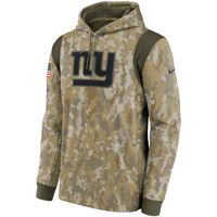 Men's Nike Camo New York Giants 2021 Salute To Service - Therma Performance Pullover Hoodie