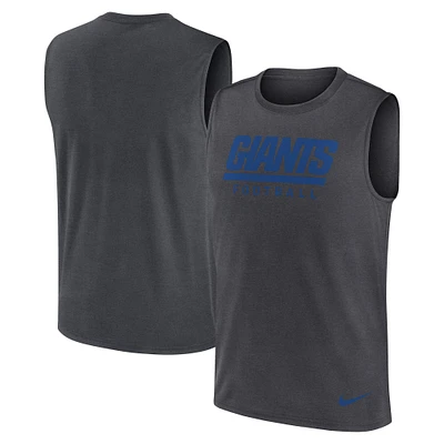 Men's Nike Charcoal New York Giants Primetime Legend Performance Muscle Tank Top