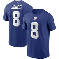 T-shirt avec nom et numéro Nike Daniel Jones Royal New York Giants pour homme