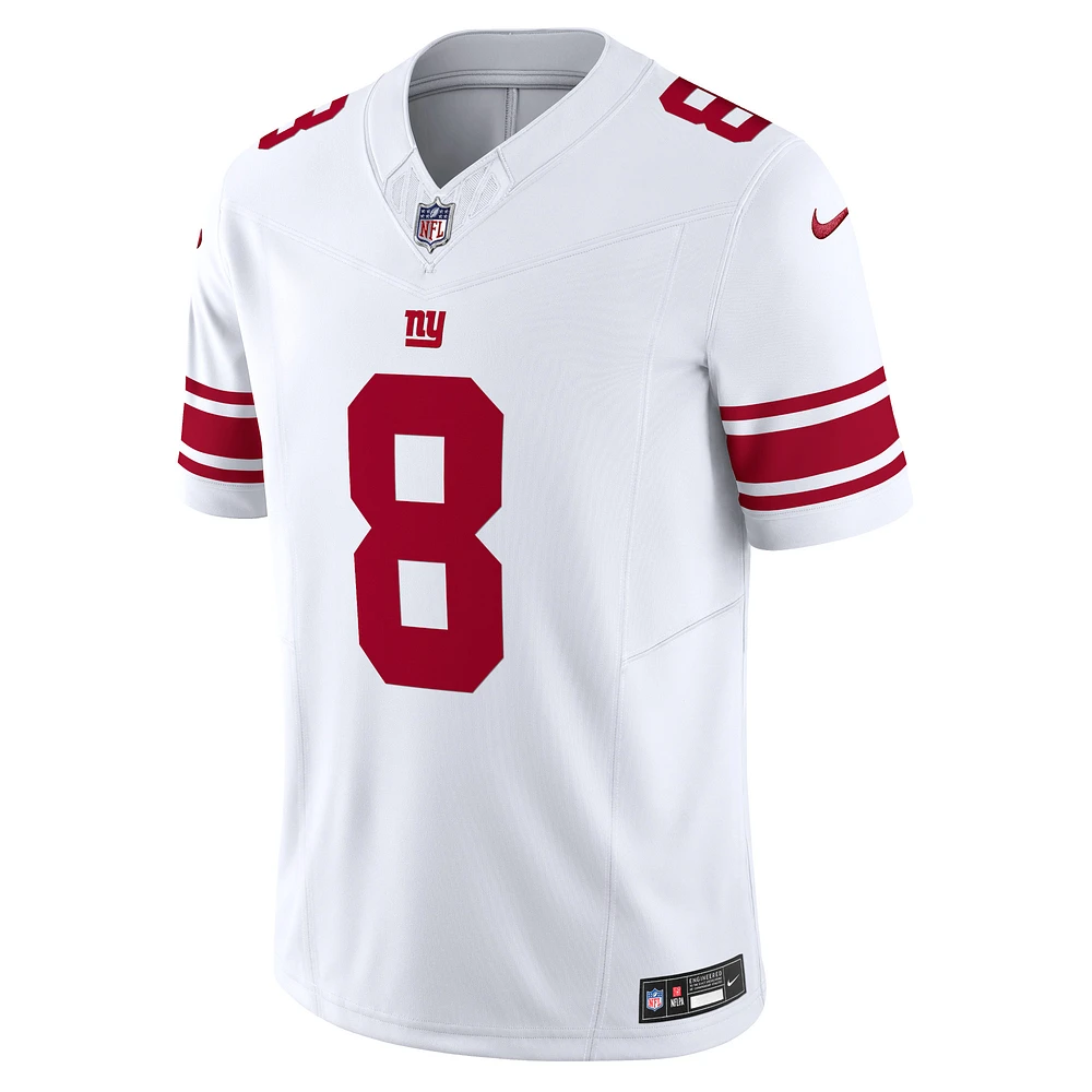 Nike Daniel Jones pour hommes Blanc New York Giants Vapor F.U.S.E. Maillot limité