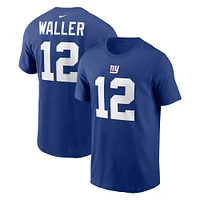 T-shirt avec nom et numéro de joueur des Giants New York pour homme Nike Darren Waller Royal