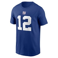 T-shirt avec nom et numéro de joueur des Giants New York pour homme Nike Darren Waller Royal