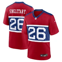 Maillot de match joueur alternatif des New York Giants Nike Devin Singletary Century rouge pour homme