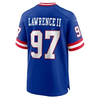 Nike Dexter Lawrence II Royal New York Giants Maillot de joueur jeu classique pour homme