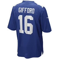 Maillot de joueur retraité Nike Frank Gifford Royal New York Giants Game pour homme