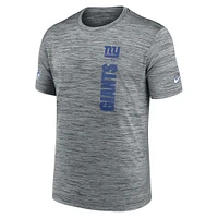 T-shirt Nike gris New York Giants 2024 Sideline Velocity Performance pour homme