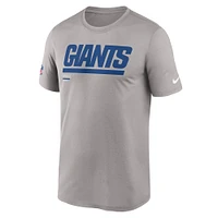 Men's Nike Gray New York Giants Sideline Legend Performance T-Shirt