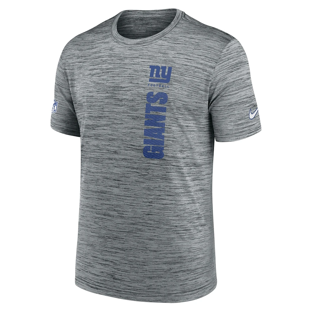Men's Nike Gray New York Giants Sideline Velocity Performance T-Shirt