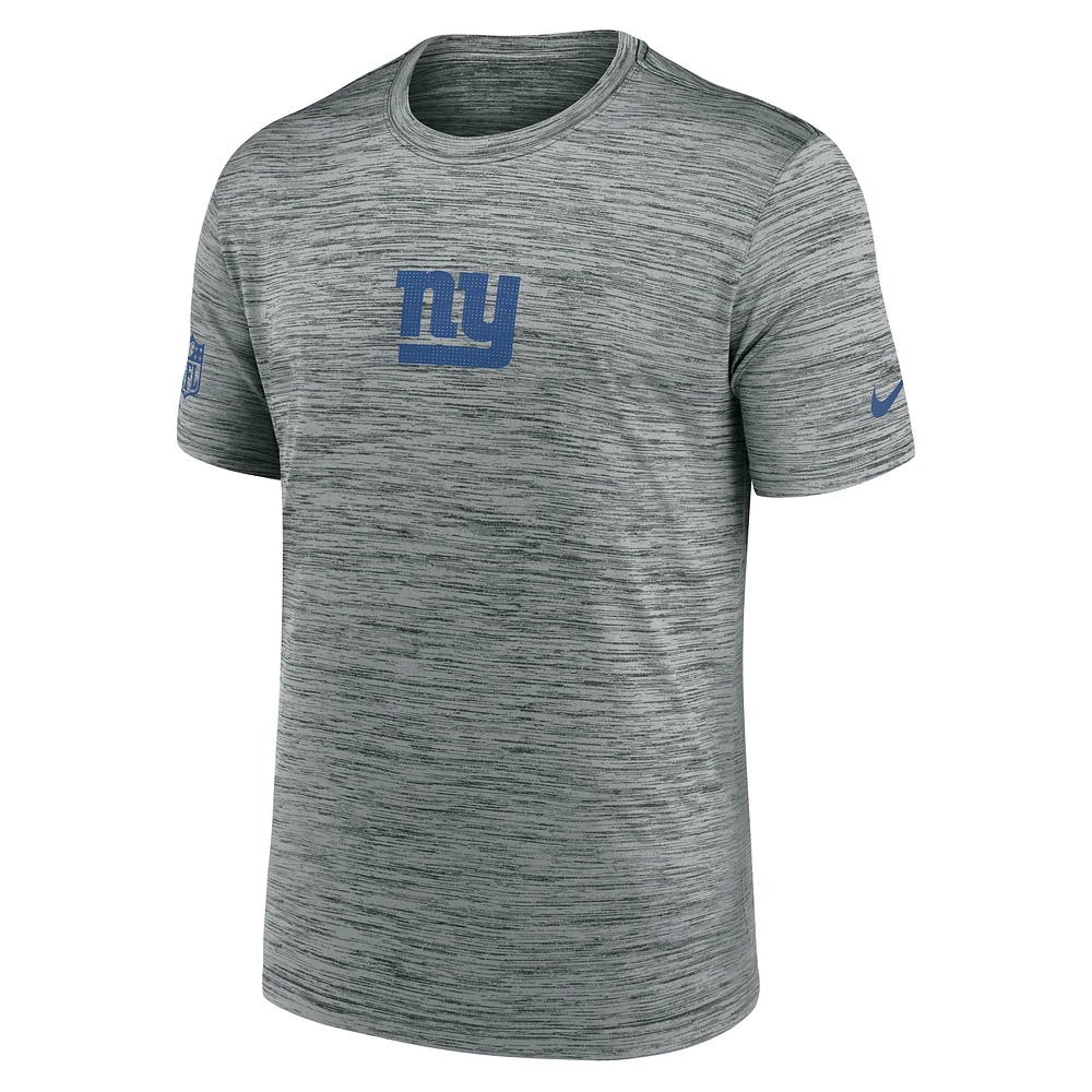 Men's Nike Gray New York Giants Sideline Velocity Performance T-Shirt