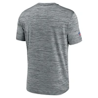 Men's Nike Gray New York Giants Sideline Velocity Throwback Logo Performance T-Shirt