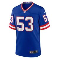 Men's Nike Harry Carson Royal New York Giants Classic Retired Player Game Jersey