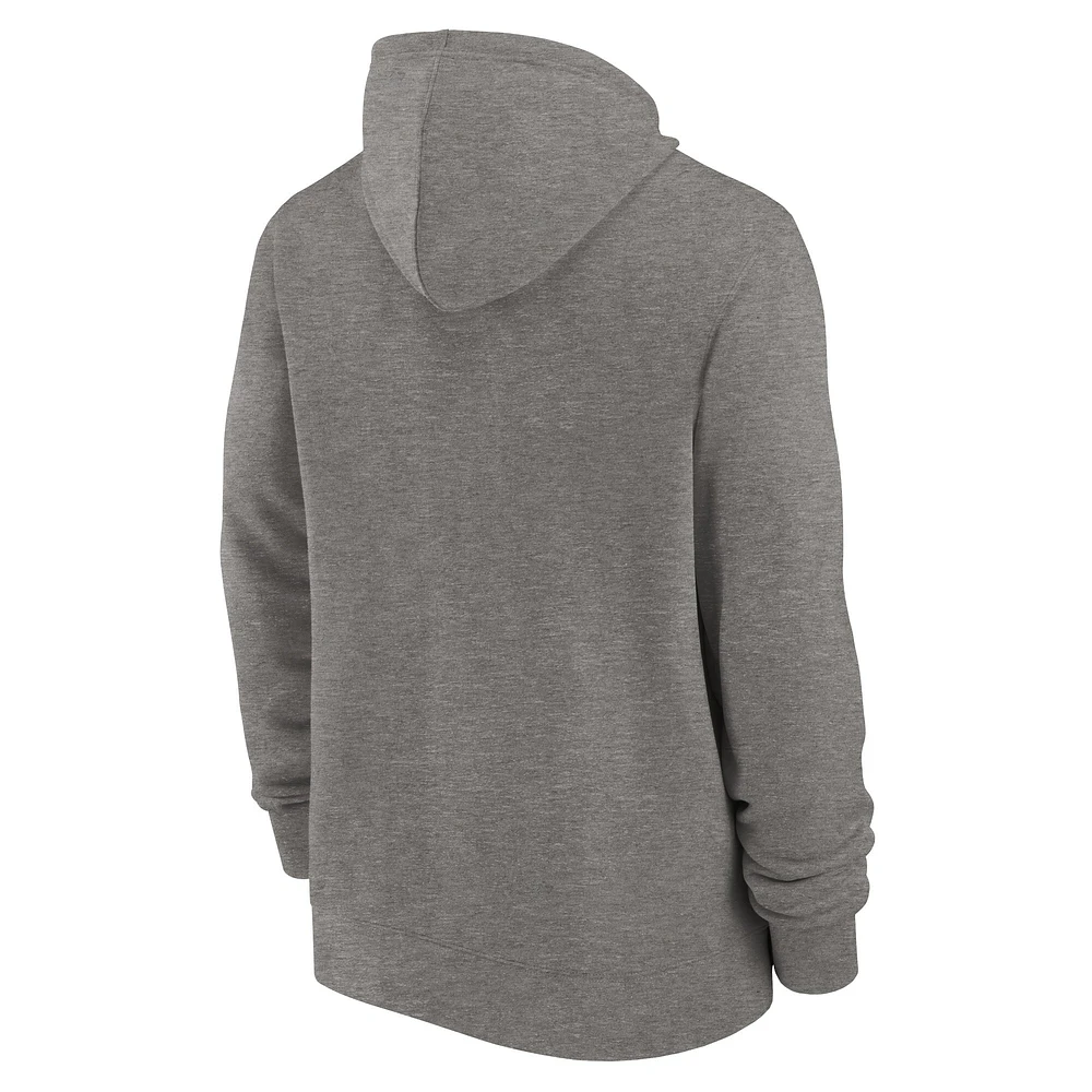 Sweat à capuche entièrement zippé Style de vie historique des New York Giants Nike Heather Charcoal pour homme