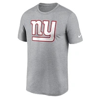 Men's Nike Heather Charcoal New York Giants Primetime Legend Logo Performance T-Shirt