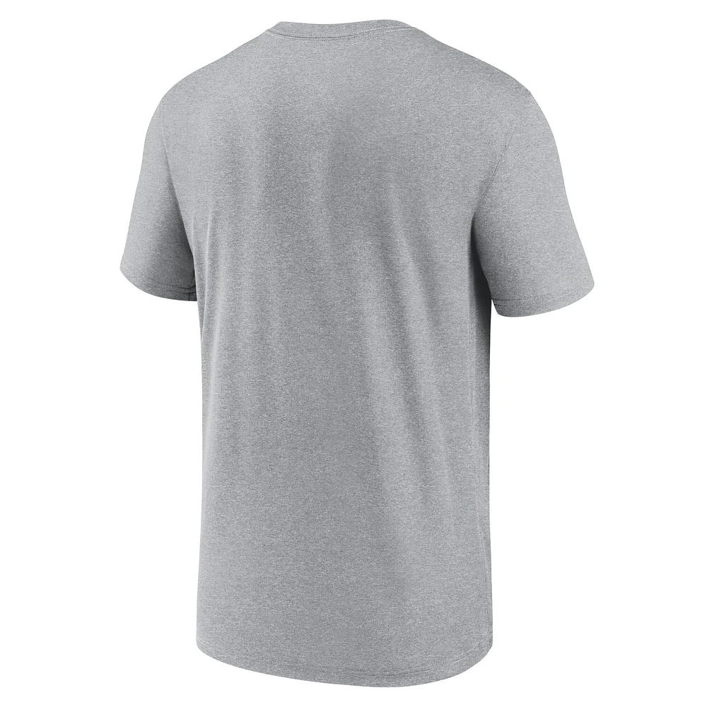 Men's Nike Heather Charcoal New York Giants Primetime Legend Logo Performance T-Shirt