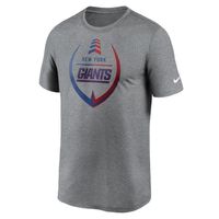 Men's Nike Heathered Gray New York Giants Icon Legend Performance T-Shirt