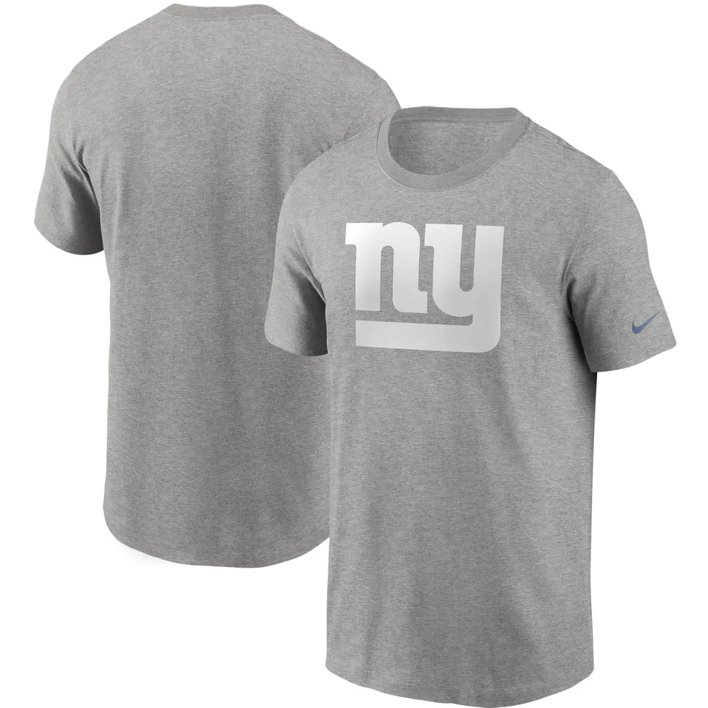 Men's Nike Heathered Gray New York Giants Primary Logo T-Shirt