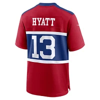 Men's Nike Jalin Hyatt Century Red New York Giants Alternate Player Game Jersey