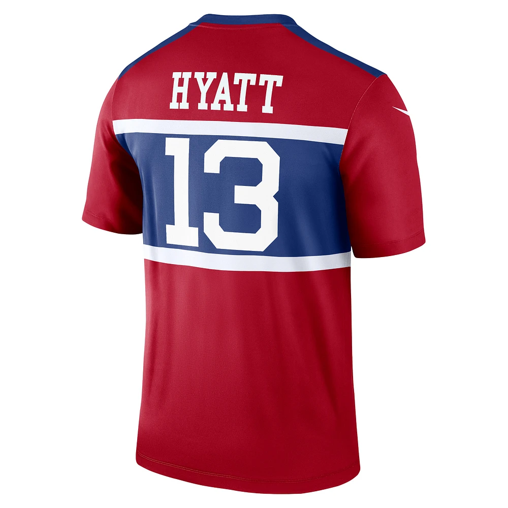 Haut de performance Nike Jalin Hyatt rouge New York Giants Alternate Legend Player pour homme