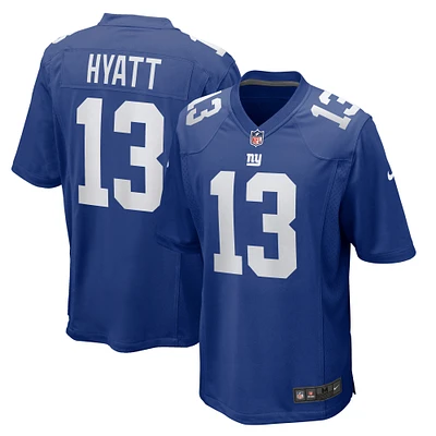 Maillot de match l'équipe Nike Jalin Hyatt Royal New York Giants pour homme