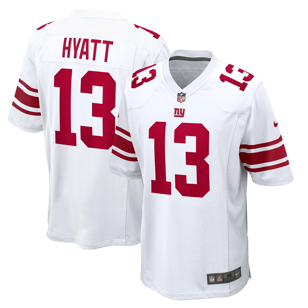 Maillot de match Nike Jalin Hyatt pour hommes, blanc, New York Giants