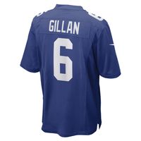 Men's Nike Jamie Gillan Royal New York Giants Game Player Jersey